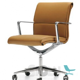 ICF - UNA Chair Executive Low Back - 5 Star Base with Armrest