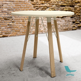 Alea - Atreo Wood - High Meeting Table - Round