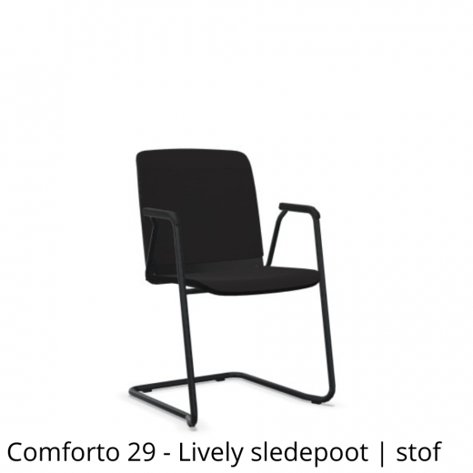 Haworth - Comforto 29 Guest Chair - Sled - Lively - Gestoffeerde rug