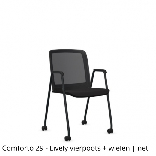 Haworth - Comforto 29 Guest Chair with Wheels - Lively