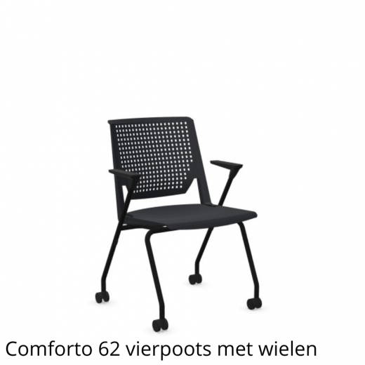 Haworth - Comforto 62 Very Seminar Chair 4 Legs with Wheels